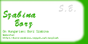 szabina borz business card